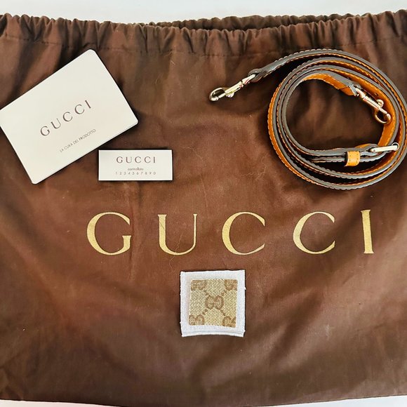 GUCCI SIGNATURE BOSTON BAG WITH DUST BAG MADE IN ITALY - Picture 15 of 15